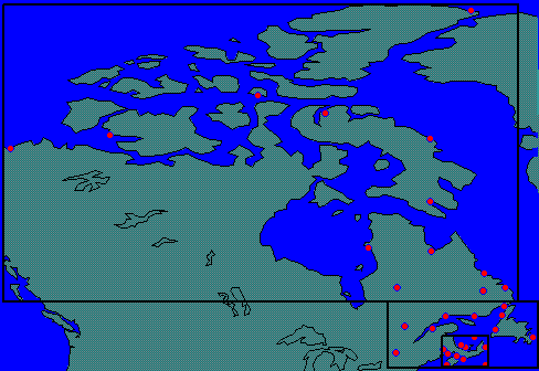 Map of available meteorological stations